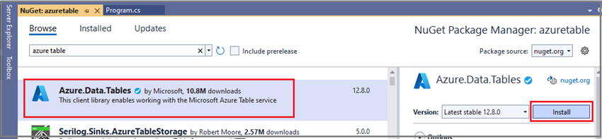 Build Your First Azure Storage Table